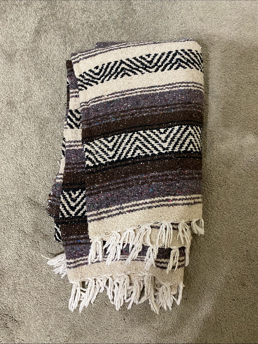 Striped yoga blanket
